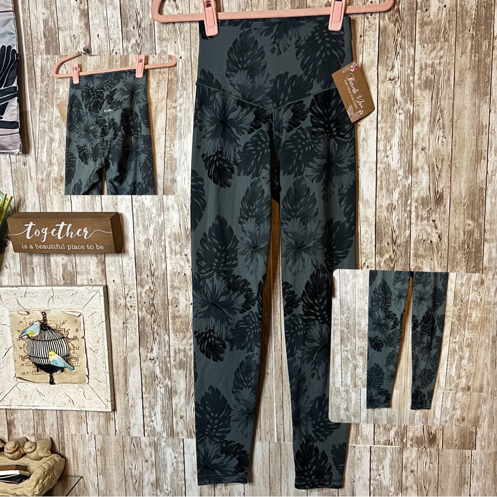 Aerie High Rise Leggings Size Small Tropical Print EUC